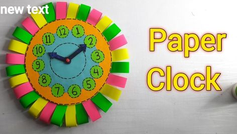 Easy to make Clock Making Ideas, Model For School Project, Paper Clock, Clock Making, Learning Clock, Make A Clock, Clock For Kids, School Project, Beautiful Wall