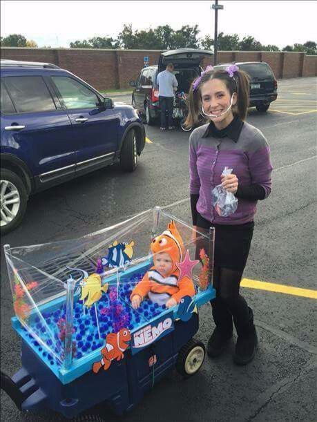 Stroller Costume, Adorable Halloween Costumes, Halloween Costumes For Babies, Finding Nemo Costume, Costumes For Babies, Nemo Costume, Kid Costume, Meme Costume