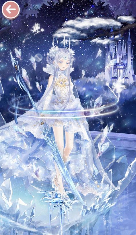 Ice Queen Love Nikki, Queen Anime, Ice Queen, Art Girl, Fairy Tales, Concept Art, Angel, Queen, Water