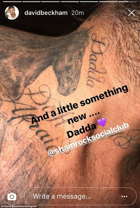 Beckham Neck Tattoo, David Beckham Neck Tattoo, David Beckham Tattoos, Brooklyn Beckham, John Ford, Single Words, Belly Chain, Family First, S Tattoo