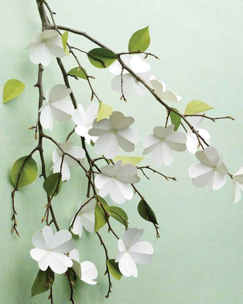 Dogwood Branch, Project Paper, Flower Branches, Diy Fleur, Front Hallway, Diy Flores, Dogwood Blossoms, Fleurs Diy, Folding Origami