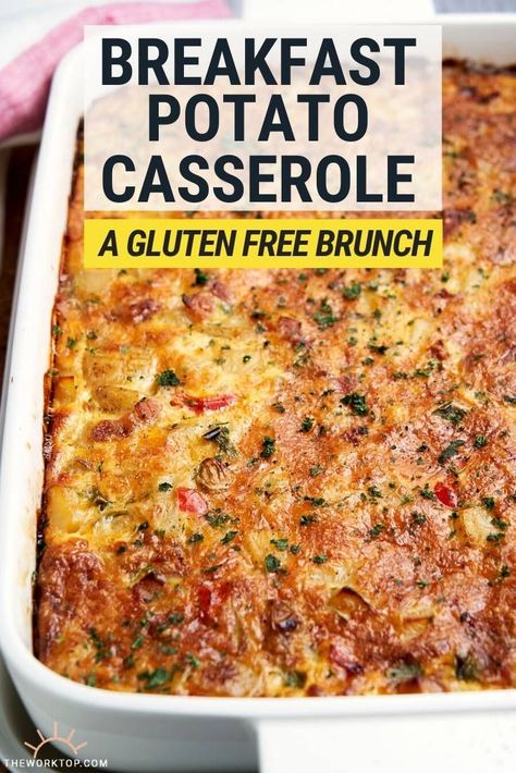 Gluten Free Egg Casserole, Dairy Free Breakfast Casserole, Gluten Free Breakfast Casserole, Eggs And Veggies, Casserole Gluten Free, Breakfast Potluck, Breakfast Potato, Gluten Free Brunch, Breakfast Potato Casserole