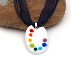 Fused Glass Artist, Glass Fusion Ideas, Glass Fusing Projects, White Palette, Artist Palette, Fused Glass Pendant, Fused Glass Jewelry, Crushed Glass, Fused Glass Art