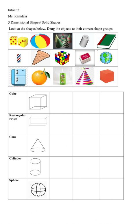 3 Dimensional Shapes, Solid Figures, Rectangular Prism, Shape Sort, Counting Coins, Dimensional Shapes, Math Interactive, Shapes Worksheets, Solid Shapes