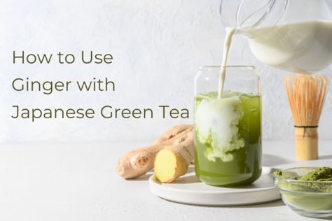 HOW TO USE GINGER WITH JAPANESE GREEN TEA Can I simply add ginger with my tea? The simple answer: yes, you can! #greentemania #JapaneseGreenTeaCo #greentea My Tea, Ginger Tea, Oolong Tea, Matcha Tea, Japanese Food, Glass Of Milk, Green Tea, Natural Remedies, Matcha