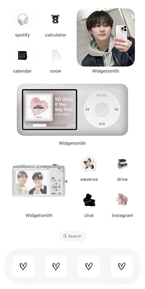 Widget Homescreen Ideas, Jungwon Widget, Jungwon Layout, Widget Homescreen, Phone Decoration, Phone Inspo, Yang Jungwon, Homescreen Ideas, Iphone Layout