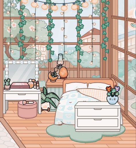 Toca Houses, Teen Room Designs, Free House Design, Bedroom Ideas Aesthetic, Spring Bedroom, Create Your Own World, Room Ideas Aesthetic, Toca Life, Boho House