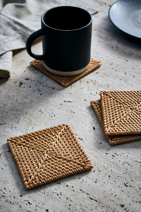 This rattan coaster from French Connection make a fabulous addition to your coffee or dining table. Handwoven from rattan, these square shaped coaster inject the perfect amount of rustic charm to your home and keep your surfaces stain free. Wipe clean only. 4 x Coaster 100% Rattan. Rattan Coaster, Creative Business Ideas, Braces Girls, Coffee Table Coasters, Branding Photography, Wide Fit Boots, Wide Boots, Straight Fit Jeans, Tie Accessories