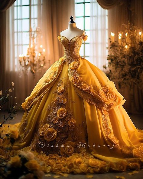 Vishma Maharaj (@whizicalmermaid) • Instagram photos and videos Belles Dress Beauty And The Beast, Vishma Maharaj, Beauty And The Beast Dress, Princess Belle Dress, Bella Disney, Belle Gown, Kids Prom Dresses, Sweet 16 Outfits, Frocks And Gowns