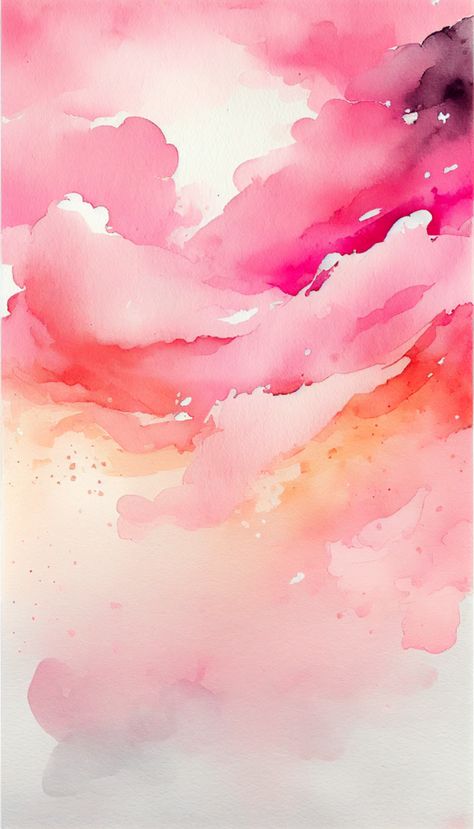 Phone Background Ideas, Watercolor Background Ideas, Watercolor Iphone Wallpaper, Watercolor Ombre Background, Pink Watercolor Background, Murmuration Art, Backgrounds Ideas, Ideas Watercolor, Spring Flowers Background