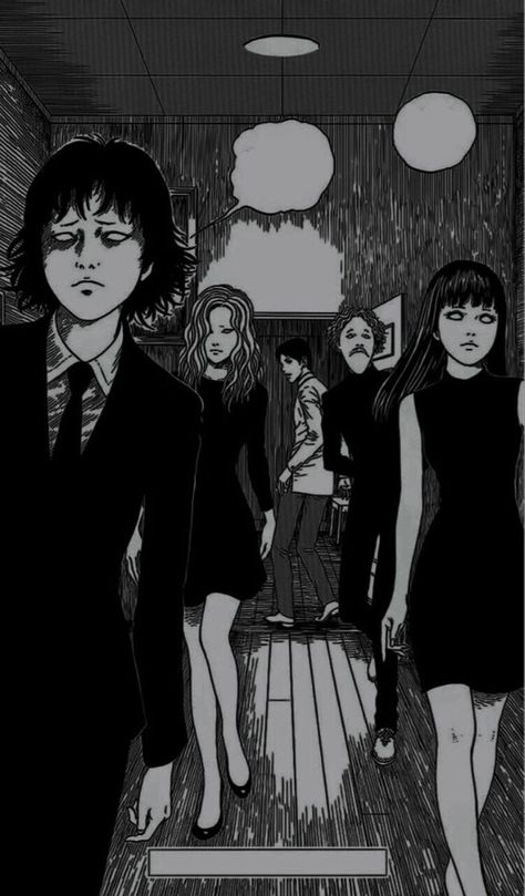 Junji Ito Wallpaper, Junji Ito Collection, Junji Ito, White, Black