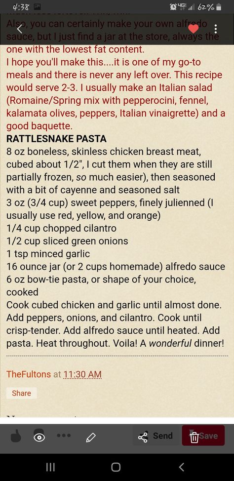 J Alexanders Rattlesnake Pasta Recipe, Rattlesnake Pasta Recipe, Rattlesnake Pasta, Pasta Casserole, Rotisserie Chicken Recipes, Pasta Recipe, Rotisserie Chicken, Copycat Recipes, Low Fat