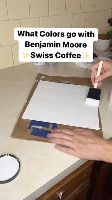 Haley (+Justin) DIY & Renovations on Instagram: "✨5 color combinations that coordinate with Benjamin Moore Swiss Coffee. I’ll continue sharing paint colors inspiration on Mondays, follow & comment your paint color request! 🫶🏻 . . . #justhaleyhomes #benjaminmoore #benjaminmoorepaint #benjaminmooreswisscoffee #swisscoffee #paintcolor #paintcolors #paintcolorcombinations #colorcombination #paintinspo #colorpalettes #colorschemes #colorpaletteinspiration #colorscheme" Swiss Coffee Benjamin Moore Color Scheme, Benjamin Moore Swiss Coffee Palette, Swiss Coffee Complimentary Colors, Swiss Coffee Coordinating Colors, Swiss Coffee Color Palette, Benjamin Moore Swiss Coffee, Swiss Coffee Benjamin Moore, Swiss Coffee Paint, Office Paint Colors