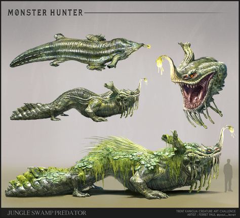 Trent Kaniuga, Hunter Art, Mythical Monsters, Monster Hunter Art, Beast Creature, Fantasy Animals, Creature Artwork, Fantasy Beasts, Alien Concept Art