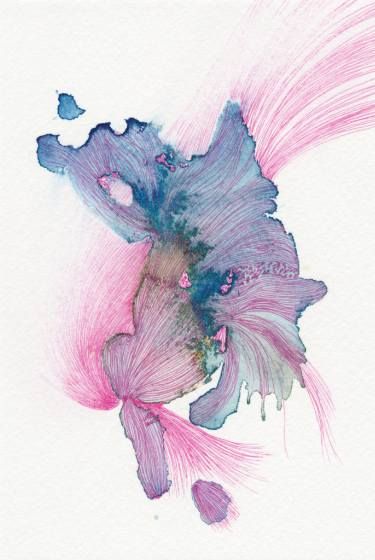 Saatchi Art Artist Satomi Sugimoto; Drawing, “Butterfly [#SS16DW008]” #art Drawing Butterfly, Watercolor And Pen, Design Pattern Art, Pen On Paper, Textile Wall Art, Nature Drawing, Alcohol Ink Painting, Butterfly Painting, Butterfly Watercolor