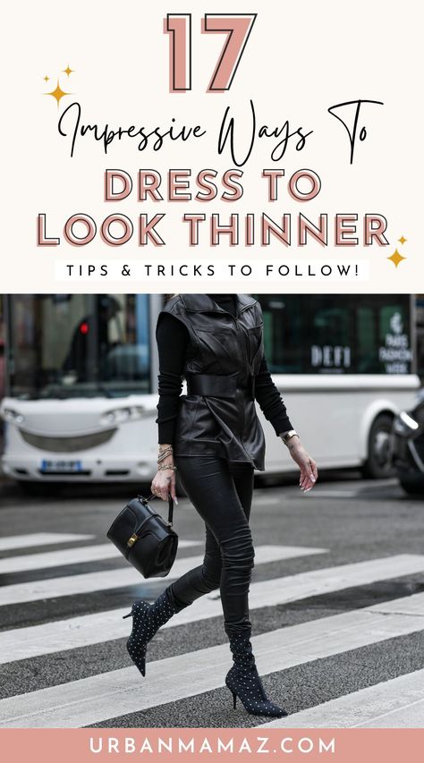 Outfits To Slim You Down, Dressing Proportions Outfit, Outfits To Hide Love Handles, How To Dress To Look Taller And Slimmer, Clothes To Make You Slimmer, Thinning Outfits, Dressing To Look Taller And Thinner, How To Dress Slimmer, Outfits To Make You Look Slender