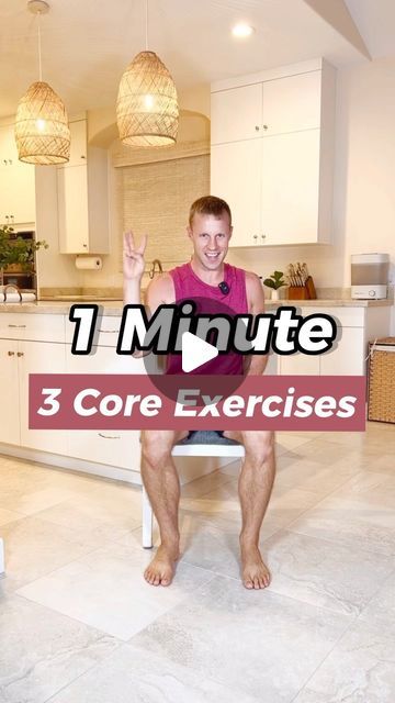 Chair Core Exercises, Grow Young Fitness, Chair Exercises For Belly, Chair Stretches, Seated Workout, Chair Exercises For Abs, Exercise While Sitting, Exercise Therapy, Beginner Cardio Workout