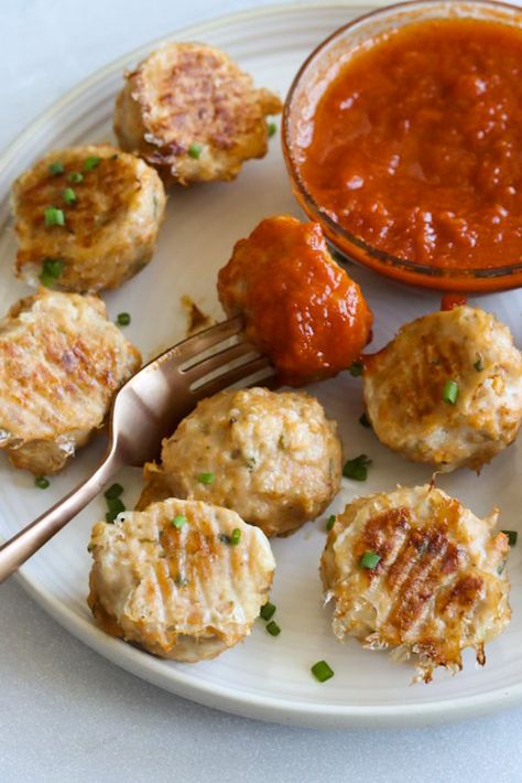 Gluten-Free Chicken Meatballs (Baked) Gluten Free Chicken Meatballs Recipe, Gluten Free Chicken Meatballs, Meatballs Without Breadcrumbs, Gluten Free Baked Chicken, Cooking Staples, Wife Cooking, Chicken Meatballs Healthy, Meatballs Baked, Ground Chicken Meatballs