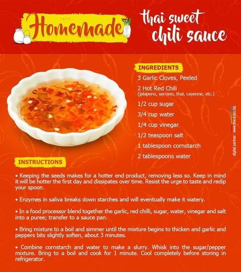 Thai Chilli Sauce Recipes, Chilli Sauce Recipe Homemade, Thai Chili Sauce Recipe, Thai Chilli Sauce, Thai Sweet Chili Sauce Recipe, Sweet Chili Recipe, Sweet Thai Chili Sauce, Sweet Chilli Sauce Recipe, Sweet Chili Sauce Recipe