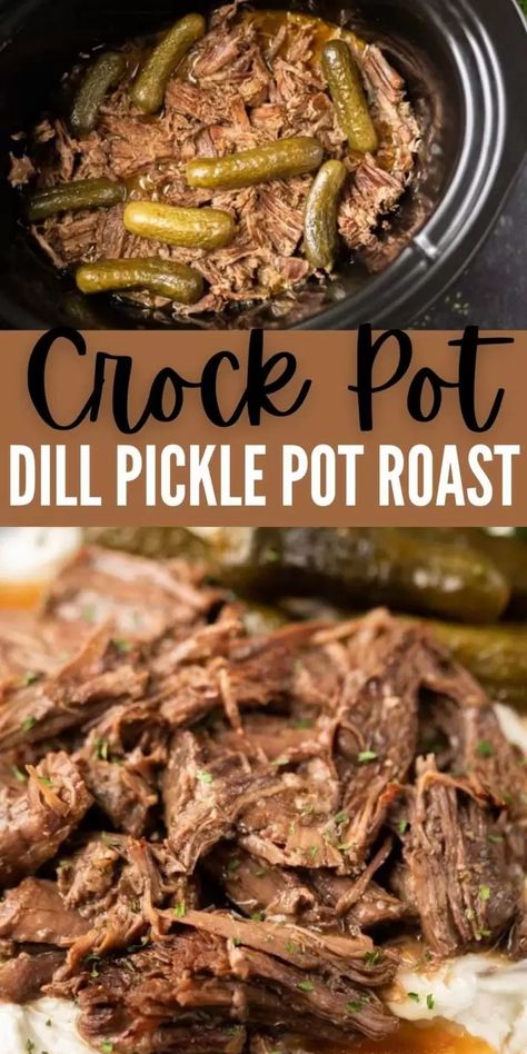 Crock pot dill pickle pot roast - slow cooker dill pickle pot roast Pickle Roast, Pickle Pot Roast Sandwiches, Pickle Pot Roast, Dill Pickle Pot Roast Crockpot, Dill Pickle Pot Roast, Dill Pickle Roast, Dill Pickle Beef Roast, Pickle Pot Roast Tipsy Housewife, Dilled Pot Roast