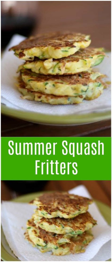 Dishes With Squash And Zucchini, Yellow Squash And Potato Recipes, Yellow And Zucchini Squash Recipes, Summer Squash Fritters, Squash Patties, Zucchini And Yellow Squash, Zucchini Yellow Squash, Squash Fritters, Squash And Zucchini