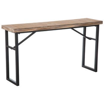 Industrial Metal Console Table Industrial Console Table, Industrial Console, Farmhouse Decorations, Industrial Console Tables, Narrow Table, Metal Console Table, Desk Area, Allen Wrench, Metal Console