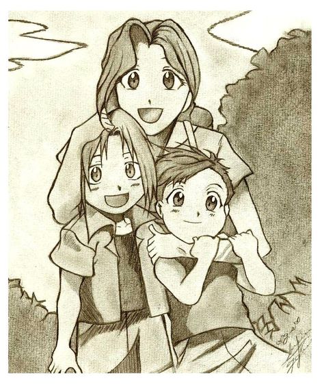 + The Elric Family + by ~sunfairyx on deviantART Trisha Elric, Fullmetal Alchemist Cosplay, Elric Brothers, Top 10 Anime, Riza Hawkeye, Anime For Life, Anime D, Full Metal Alchemist, Alphonse Elric