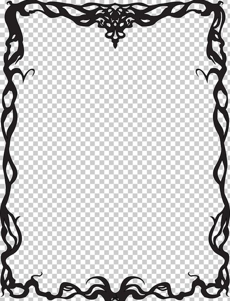 Gothic Frames And Borders, Gothic Border Frames, Witchy Border Design, Witchy Borders, Gothic Frame Png, Png Borders Frames, Gothic Frame Drawing, Gothic Border Design, Rectangle Border Png