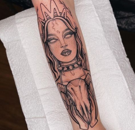 Capricorn Girl, Horoscope Tattoos, Capricorn Tattoo, Zodiac Tattoo, Girl Tattoo, Dot Work Tattoo, Goth Girl, Belly Piercing, Stippling