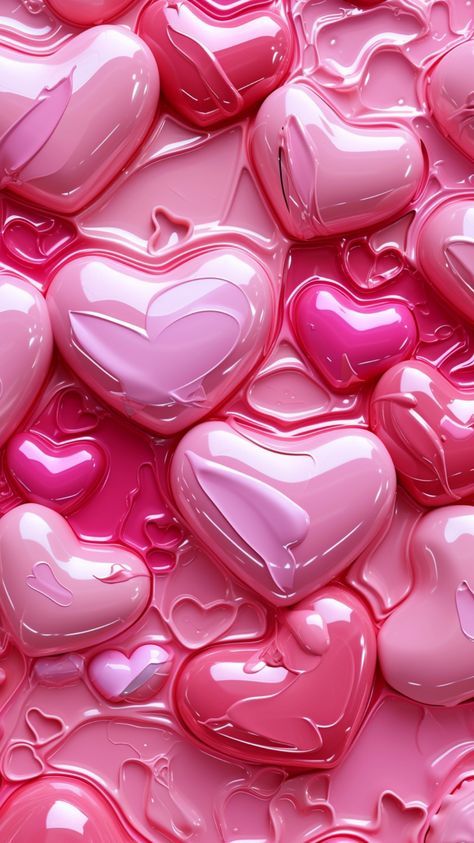 3d puffy wallpaper Hearts Iphone Wallpaper, 3d Puffy Wallpaper, Puffy Wallpaper, Fashion Outfits Dresses, Jelly Wallpaper, Pink Wallpaper Girly, Ios 17, Heart Iphone Wallpaper, Outfits Dresses