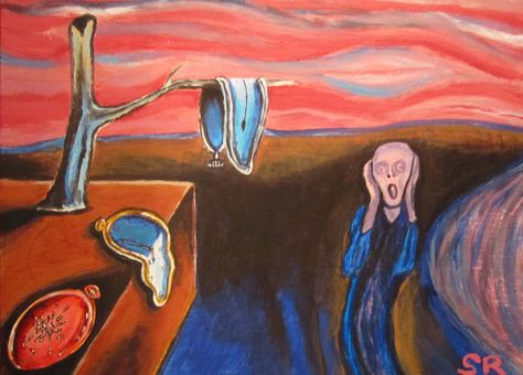 Edvard Munch The Scream Painting Norwegian Painting, Scream Munch, The Scream Painting, Munch Scream, Scream Parody, Scream Painting, Art Parodies, Salvador Dali Paintings, Famous Artworks