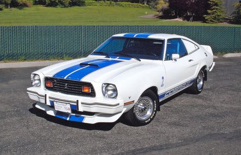 White 1976 Ford Mustang Cobra II Hatchback - MustangAttitude.com Mobile 1976 Ford Mustang, New Tesla Roadster, Cobra Mustang, Placerville California, V8 Car, Fastest Car, Ford Mustang Shelby Cobra, Ford Mustang Cobra, New Tesla