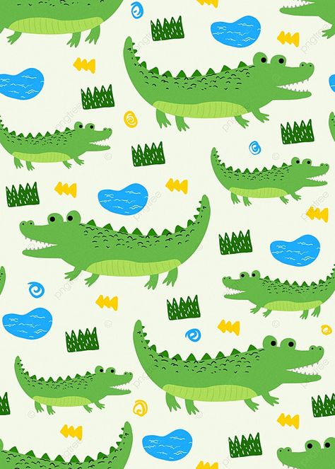 Fondo De Azulejos De Cocodrilo De Dibujos Animados Cute Crocodile Wallpaper, Alligator Wallpaper, Crocodile Wallpaper, Cartoon Crocodile, Crocodile Illustration, Tattoo Animals, Crocodile Cartoon, Crocodile Animal, Geography Project