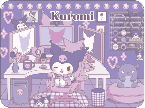 Sanrio Purple Wallpapers Kuromi Room, Wallpaper Sanrio, Christmas Wallpaper Ipad, Purple Wallpapers, Cute Wallpapers For Ipad, My Melody Wallpaper, Western Wallpaper Iphone, Pc Accessories, Cute Laptop Wallpaper