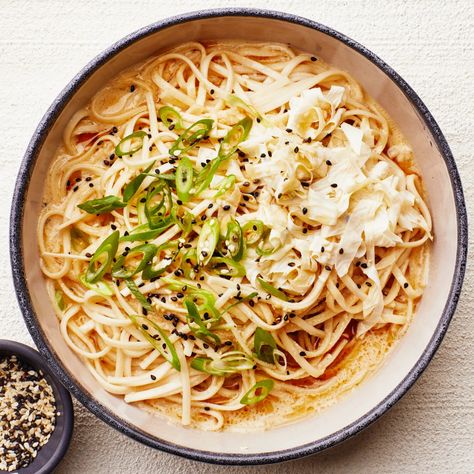 Creamy Sesame Noodles With Yuba Recipe | Bon Appétit Yuba Recipe, What Is Tofu, Tofu Skin, Vegan Noodles, Wheat Noodles, Sesame Noodles, Vegetable Seasoning, Tofu Recipes, Soy Milk