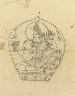 Untitled (Preparatory Drawing for Ardhanarishvara) Nandalal Bose, Indian Painters, Deities Art, Rajasthani Painting, Hindu Mythology, Shiva Shakti, Hindu Deities, Hindu Art, Gods And Goddesses