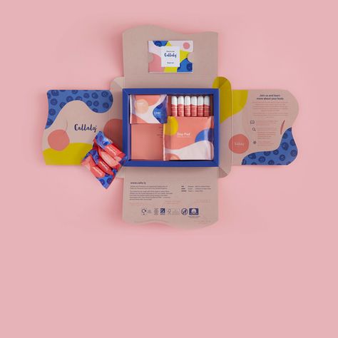 Subscription Box Packaging, Subscription Box Design, Period Box, Pr Kit, Period Care, Smart Packaging, 달력 디자인, Creative Box, Branding Design Packaging