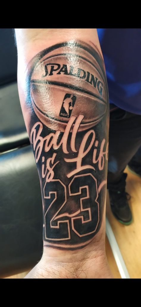 Basketball With Crown Tattoo, Tattoo Ideas For Basketball Players, Basketball Tattoos For Men Ideas, Basketball Tattoos For Men, Basketball Tattoo Ideas, Basketball Tattoos, Sport Tattoos, Stomach Tattoos Women, Mens Shoulder Tattoo