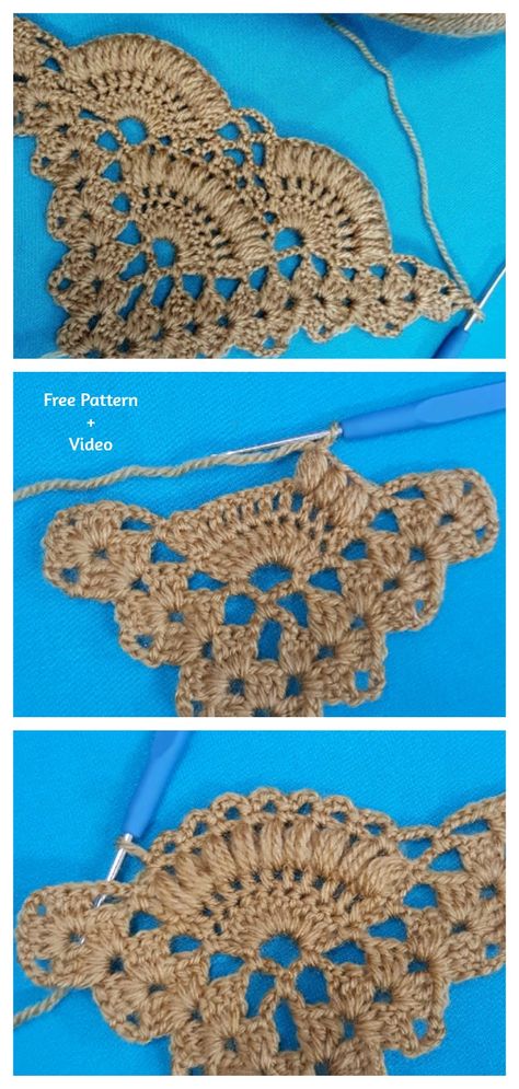 Huivi Crochet Lace Stitches Free, Shawl Patterns Crochet Free, Crochet Shell Stitch Pattern, Crochet Lace Stitches, Lace Crochet Patterns, Shell Stitch Crochet, Crochet Shell Pattern, Crochet Edging Pattern, Crochet Lace Shawl