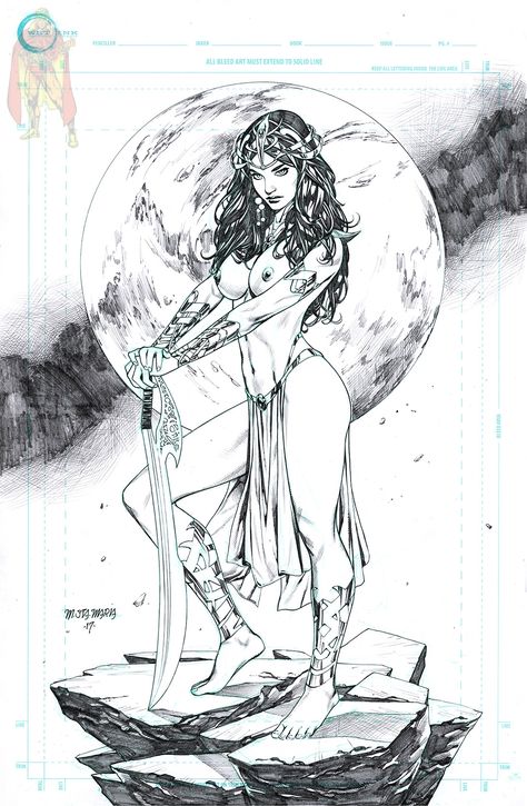 Dejah Thoris by Michael Sta. Maria - W.B. Dejah Thoris, Female Comic Characters, Adam Hughes, Book Artwork, Comic Book Artwork, Jack Kirby, Selling Artwork, Black And White Illustration, Artist Gallery