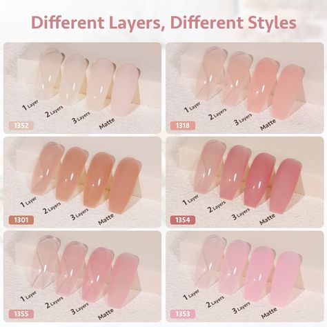 Sheer Gel Polish, Light Pink Nail Polish, Pink Gel Nail Polish, Gel Nail Set, Pink Gel Nails, Light Pink Nails, Pedicure At Home, Pink Gel, Nail Polish Kits