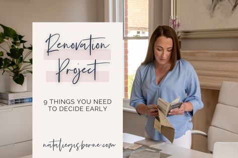 9 Things To Decide For Renovation Project- Natalie Gisborne Natalie Gisborne, Chill Zone, Design Your Dream House, Face Lift, Sound Proofing, Renovation Project, Interior Design Tips, Window Coverings, Decorating Tips