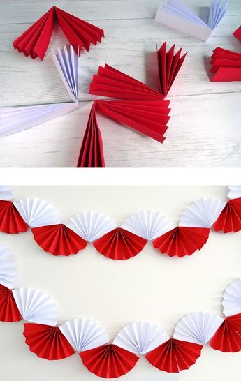 Canada Day Crafts, Crochet Christmas Garland, Paper Decorations Diy, Independent Day, 17 Agustus, Paper Flowers Craft, Aktivitas Montessori, Diy Paper Crafts Decoration, Paper Garland