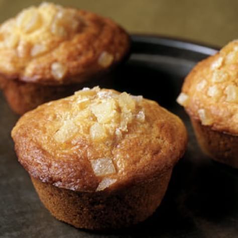 Pear-Ginger Muffins | Williams Sonoma Pear Muffin, Brunch Treats, William Sonoma Recipes, Ginger Muffins, Ginger Pear, Crystallized Ginger, Pear Ginger, Breaking Bread, William Sonoma