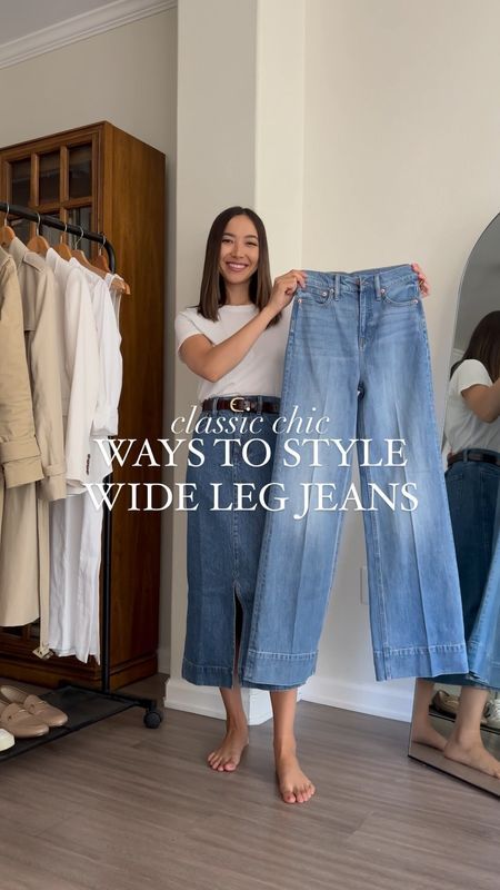 Trouser Jeans Outfit, Wide Leg Outfit, Style Wide Leg Jeans, Jeans Outfit For Work, Wide Leg Jeans Outfit, Legs Outfit, Wide Leg Pants Outfit, Outfits Con Jeans, Looks Jeans