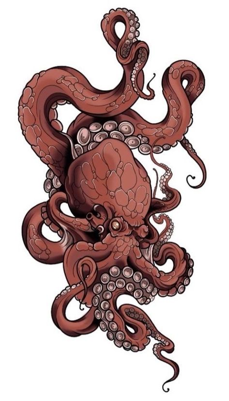 Octopus Tattoo Sleeve, Kraken Tattoo, Octopus Drawing, Octopus Tattoo Design, Octopus Tattoos, Kunst Tattoos, Nautical Tattoo, Octopus Design, Octopus Tattoo