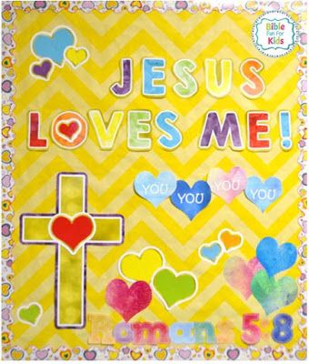 Assorted Bulletin Boards Jesus Loves Me Bulletin Board, Timeline Bulletin Board, Bulletin Board Background, Jesus Bulletin Boards, Easy Bulletin Board, 1 John 4 7, Bible Bulletin Boards, Easy Bulletin Boards, Life With God