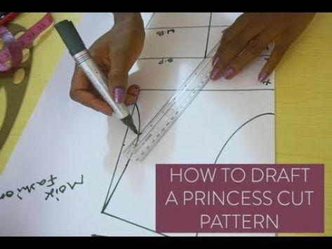 Princess Bustier, Mermaid Skirt Pattern, Princess Cut Blouse Design, Princess Dress Patterns, Princess Line Dress, Basic Bodice, Bustier Pattern, Blouse Tutorial, Princess Cut Blouse