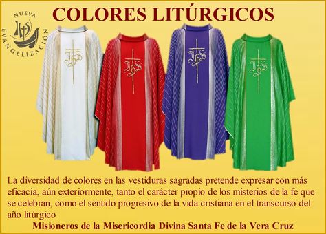 Elementos Materiales de la Liturgia   El Templo, el Altar, vestiduras del Papa, obispos y sacerdotes, colores litúrgico       BLANCO:     ... Catholic Education, Don Bosco, Religious Education, Eucharist, Catholic Art, Catholic Gifts, Good Morning Messages, Morning Messages, Catholic Faith