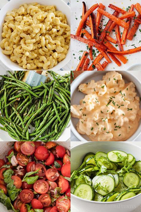 Family Friendly Sides for Rotisserie Chicken | Laura Fuentes Sides For Rotisserie Chicken, Rotisserie Chicken Sides, Chicken Side Dishes, Spicy Guacamole Recipe, Quick Mac And Cheese, Roast Frozen Broccoli, Spicy Green Beans, Sides For Chicken, Spicy Guacamole